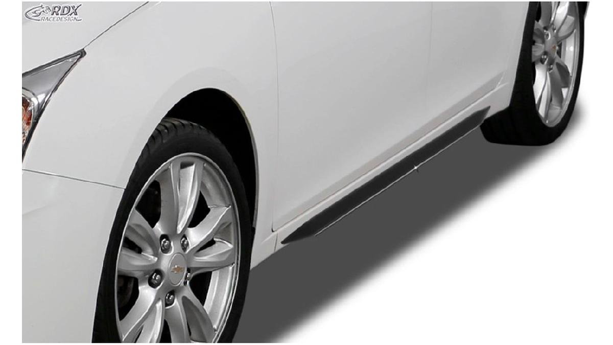 Jupes+lat%C3%A9rales+%27Slim%27+sur+mesure+pour+Chevrolet+Cruze+2009-2015+%28ABS+noir+luisant%29